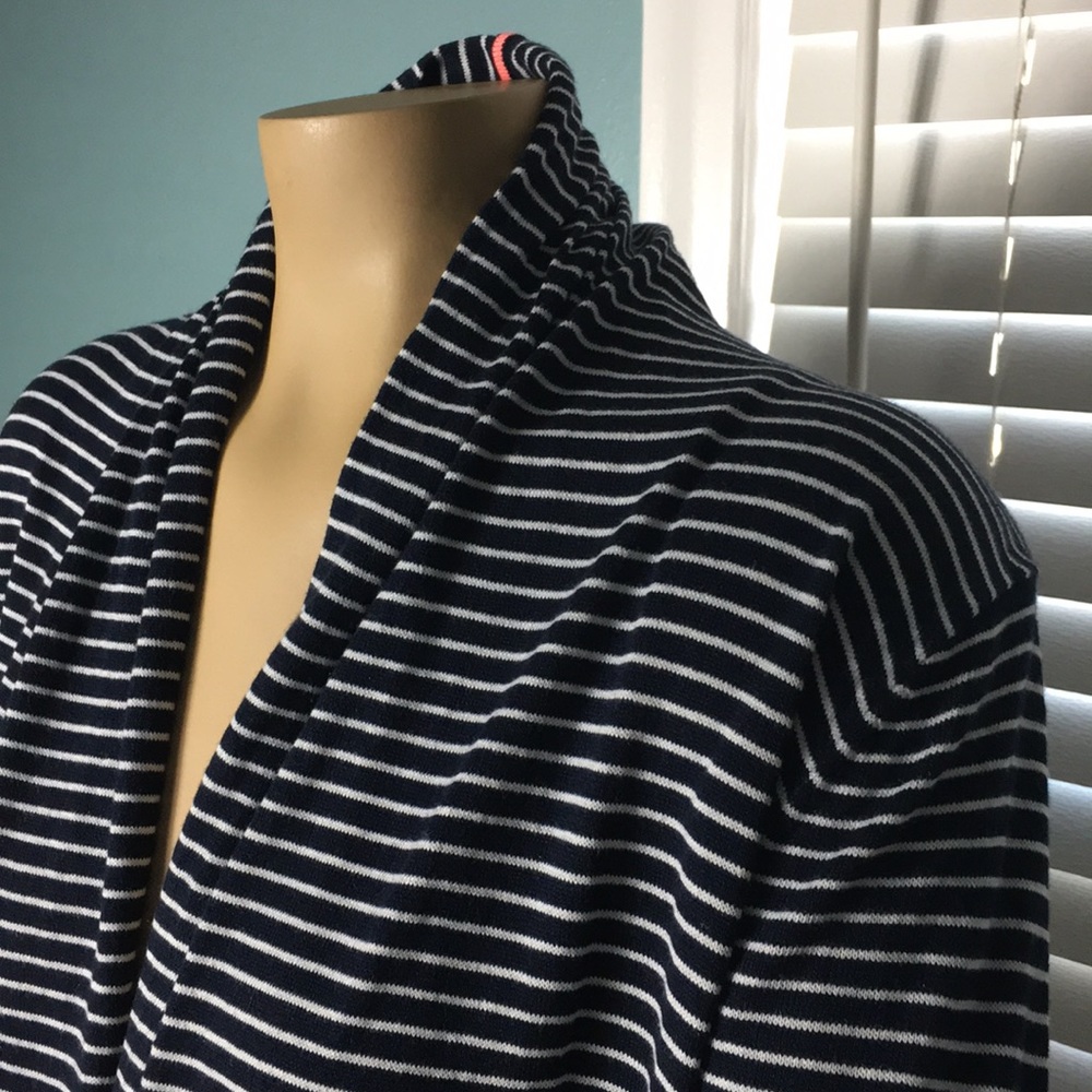 NWT Joe Fresh navy white striped cardigan